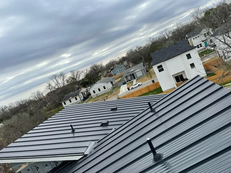 Standing seam metal roof panels with vents for Skylight Repair in West Carson